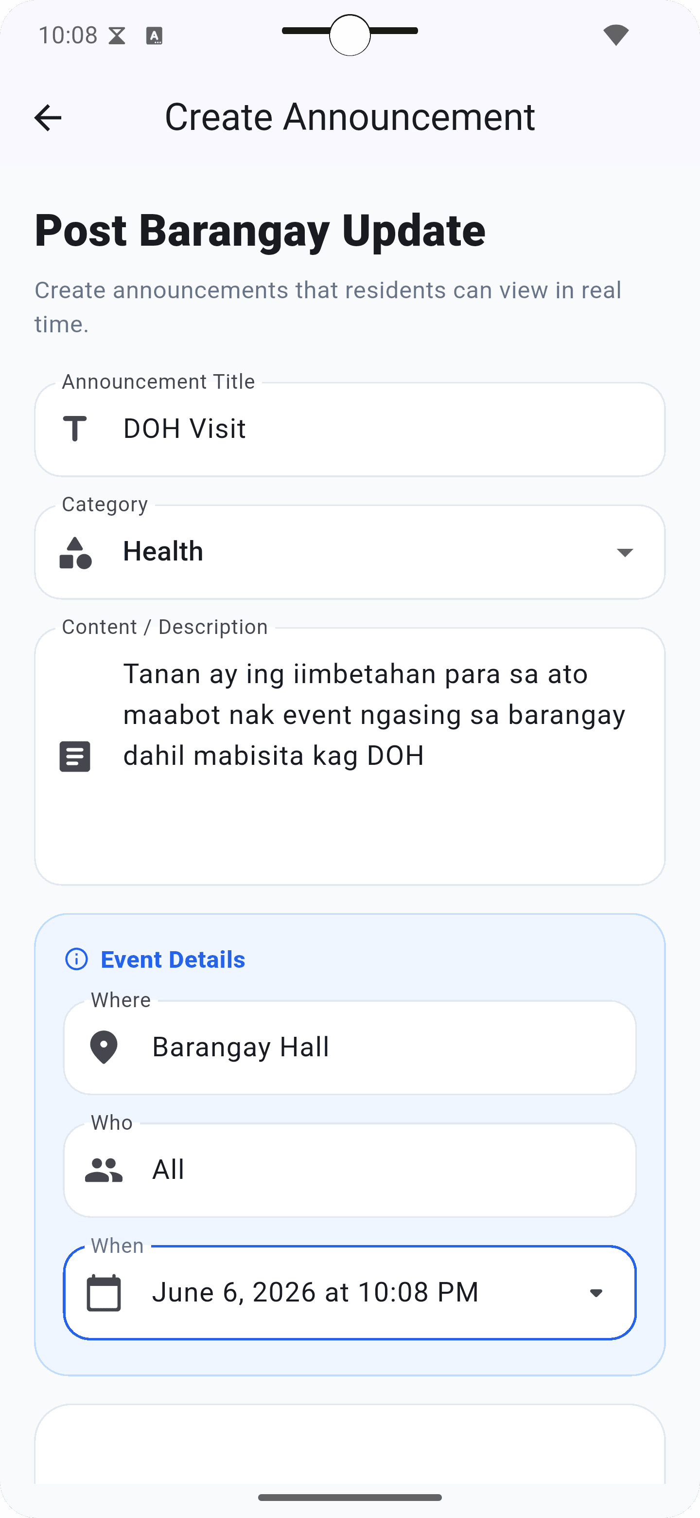 The Barangay Service App screenshot 5