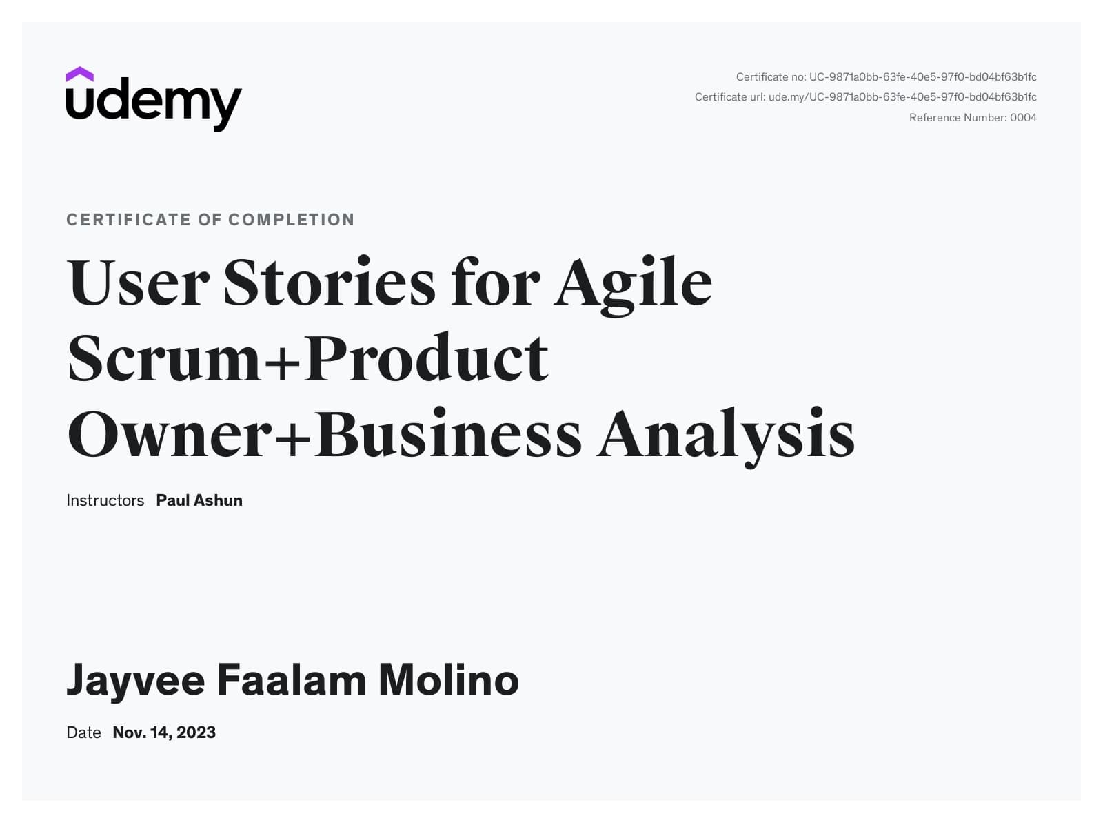 User Stories for Agile Scrum + Product Owner + Business Analysis