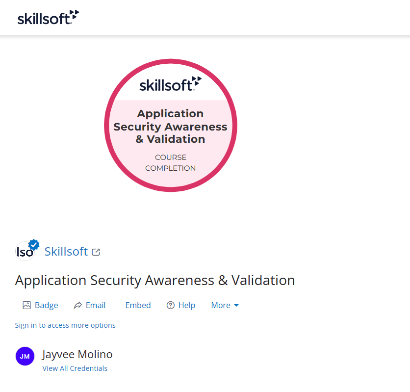 Application Security Awareness & Validation