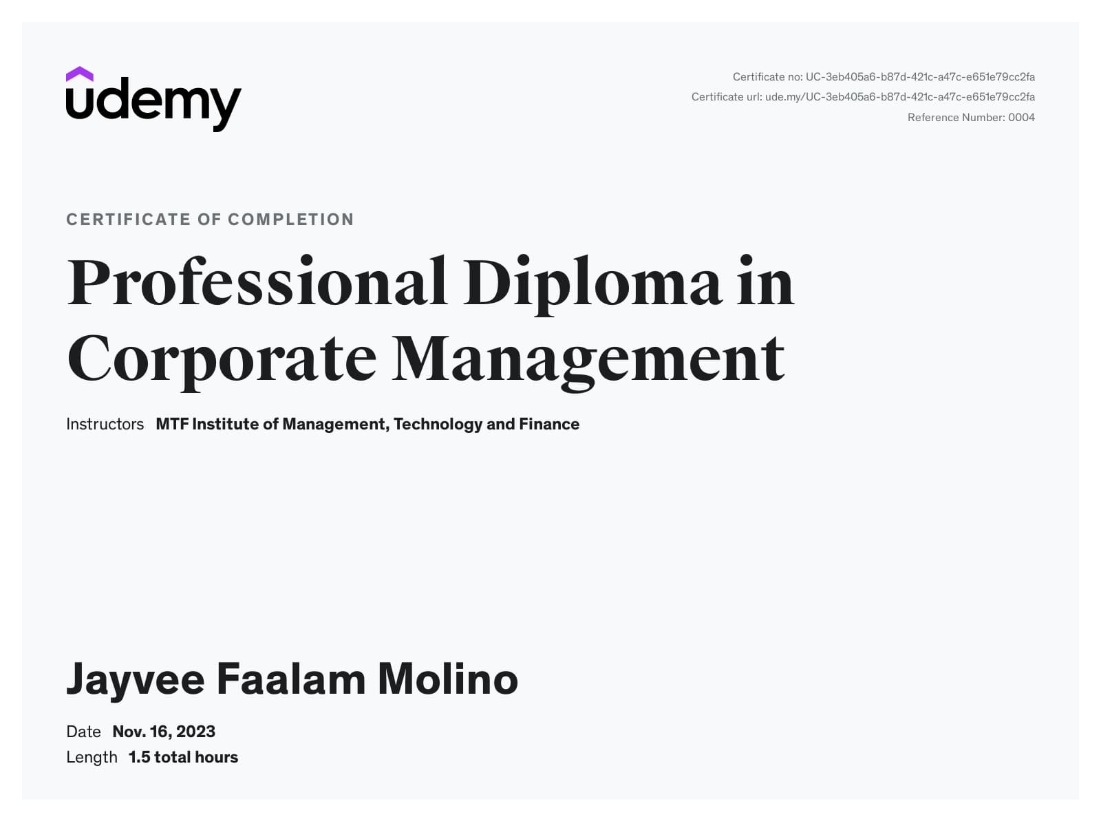 Professional Diploma in Corporate Management