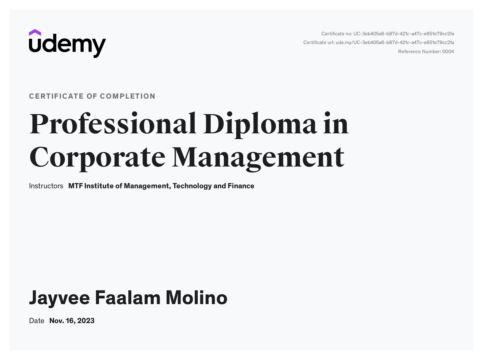 Professional Diploma in Project Management