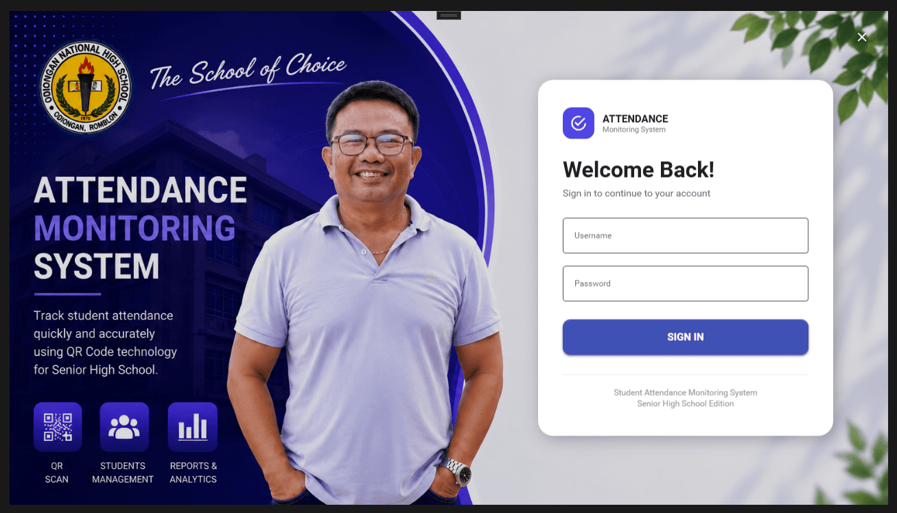 Student Attendance Monitoring System screenshot 1