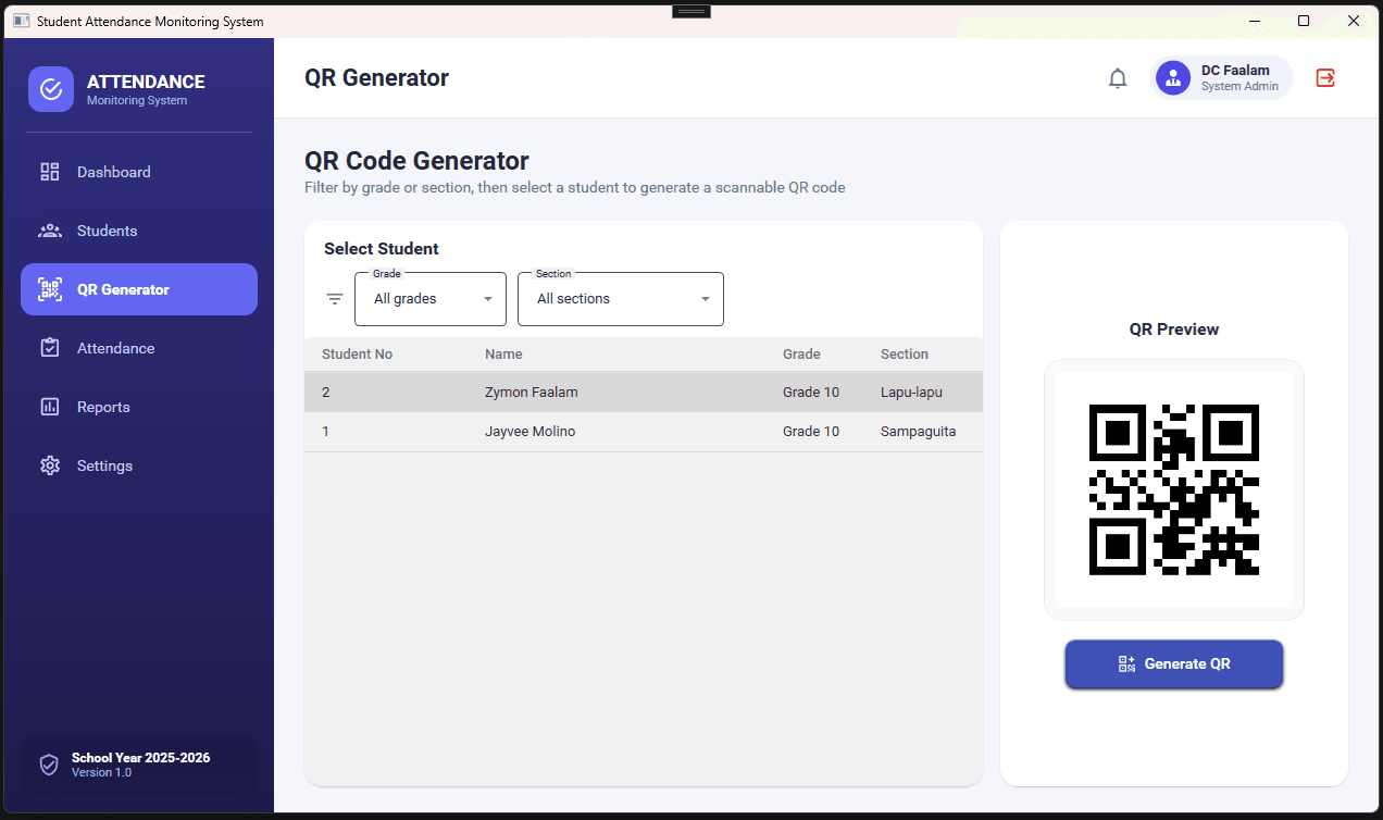 Student Attendance Monitoring System screenshot 4