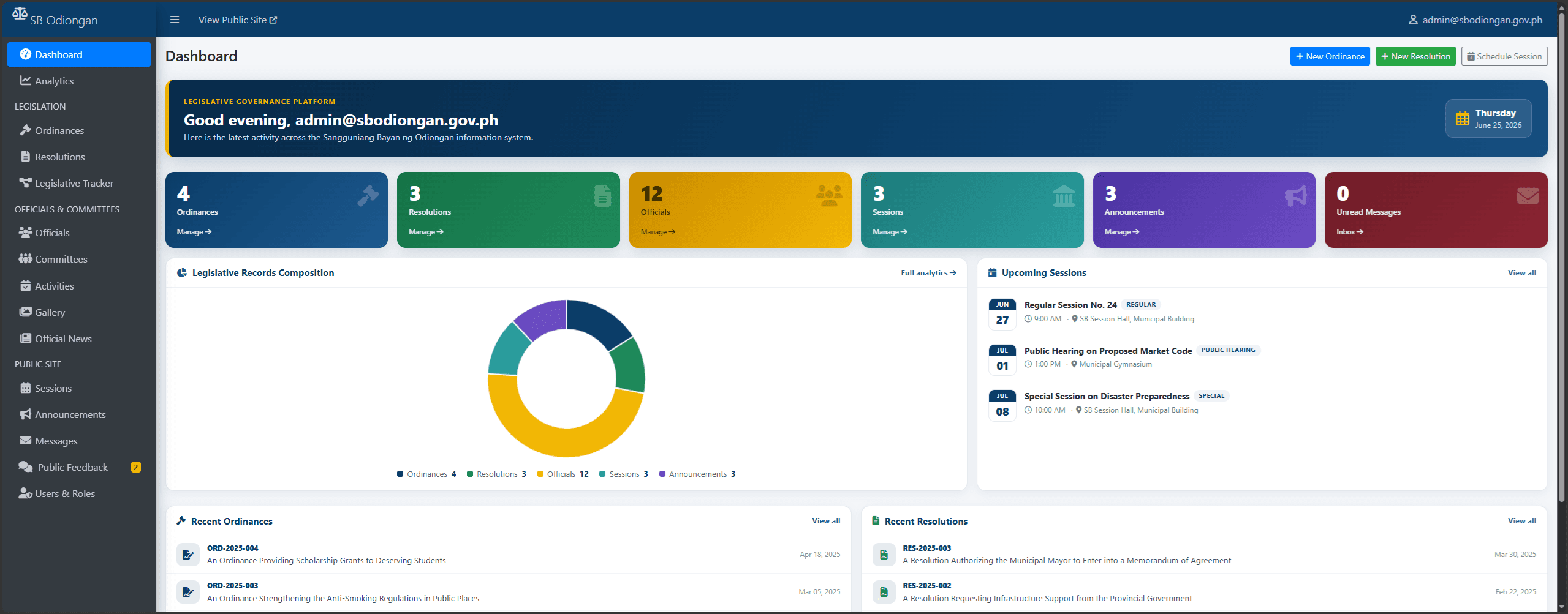 Legislative Information & Management System screenshot 3